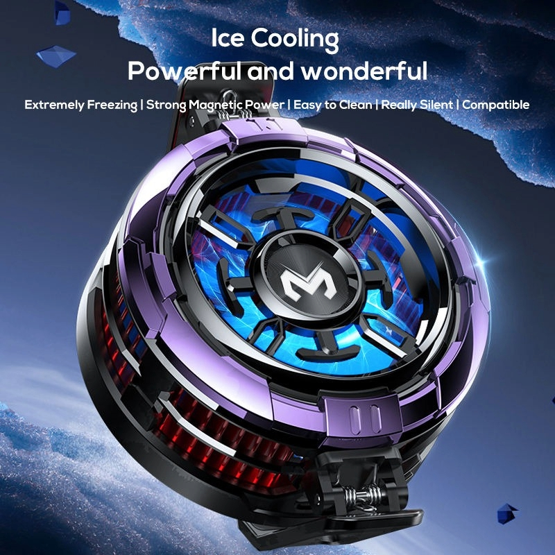 MEMO CX08 Pro Mobile Cooler Phone Radiator With AI and Pro Model 2 Gear Magnetic Phone Cooler for PUBG and Different Games