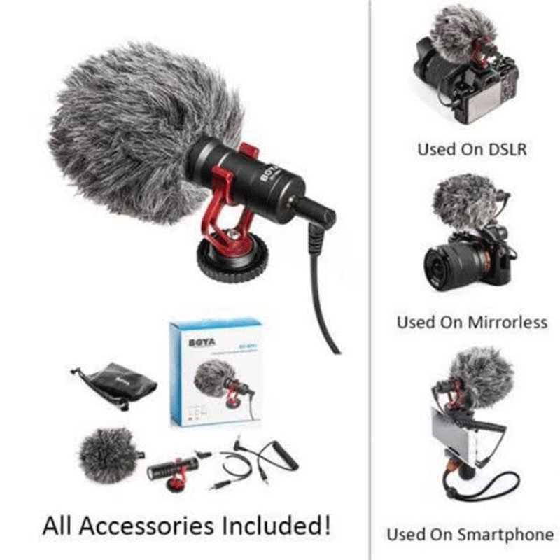 BOYA BY-MM1 UNIVERSAL Cardioid Shotgun Microphone DSLR Nikon Canon - Image 4