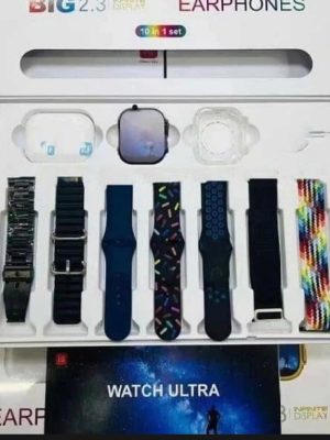 Ultra Max Suit Smartwatch with Earphones, 10-in-1 Set, Multi-Sport, Waterproof, Compatible with Android